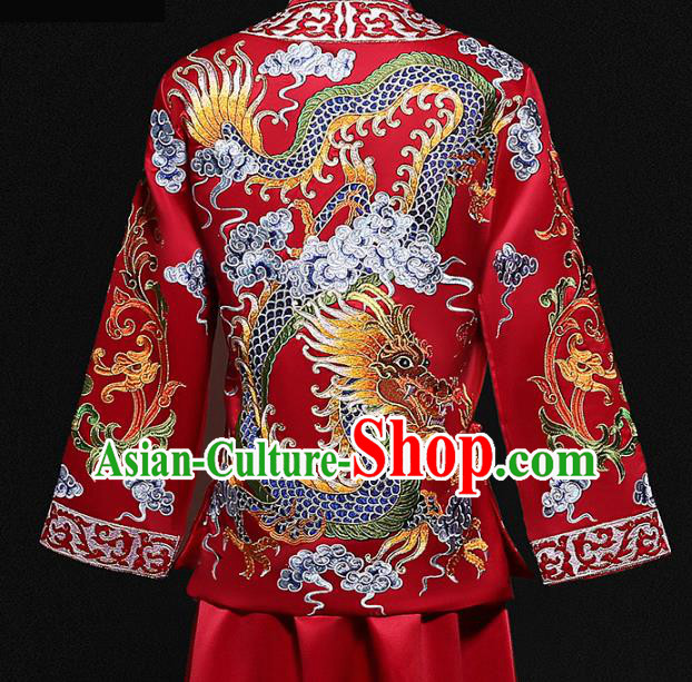 Traditional Chinese Wedding Costumes Traditional Xiuhe Suits Ancient Chinese bridal Full Dress