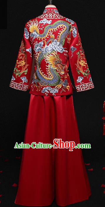 Traditional Chinese Wedding Costumes Traditional Xiuhe Suits Ancient Chinese bridal Full Dress