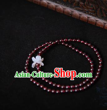 Chinese Traditional Jewelry Accessories Ancient Palace Hanfu Garnet Bracelet for Women