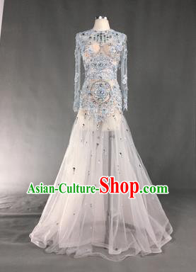 Top Grade Models Show Costume Stage Performance Catwalks Compere Mermaid Full Dress for Women