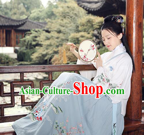 Chinese Ancient Palace Lady Hanfu Han Dynasty Imperial Concubine Queen Embroidered Historical Costumes