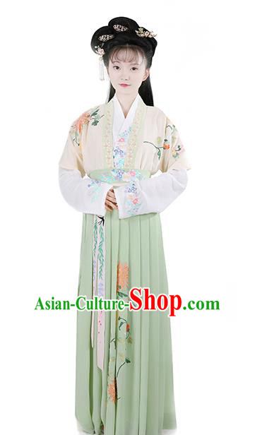 Ancient Chinese Traditional Ming Dynasty Princess Embroidered Costumes Complete Set for Women