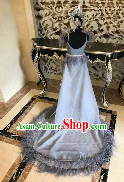 Top Grade Stage Performance Brazilian Carnival Feather Wings Miami Feathers Deluxe Wings Headwear Mask for Women