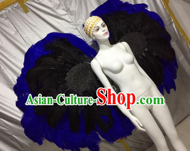 Top Grade Stage Performance Brazilian Carnival Feather Wings Miami Feathers Deluxe Wings Headwear Mask for Women