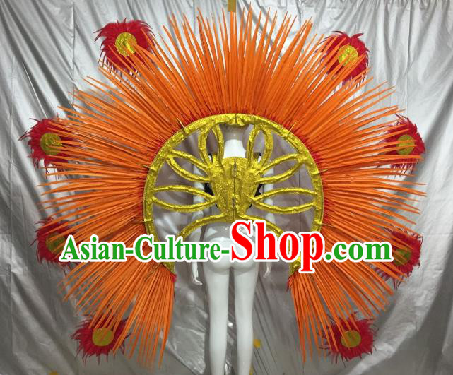 Top Grade Stage Performance Brazilian Carnival Feather Wings Miami Feathers Deluxe Wings Headwear Mask for Women