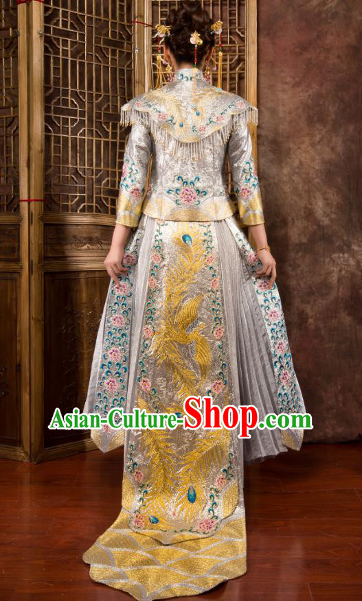 Traditional Chinese Wedding Costumes Traditional Xiuhe Suits Ancient Chinese bridal Full Dress