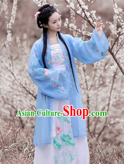 Chinese Ancient Palace Lady Hanfu Han Dynasty Imperial Concubine Queen Embroidered Historical Costumes