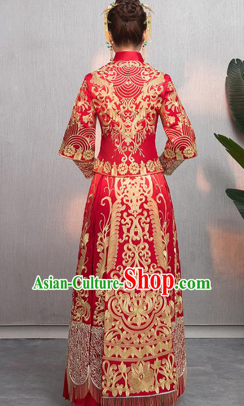 Traditional Chinese Wedding Costumes Traditional Xiuhe Suits Ancient Chinese bridal Full Dress