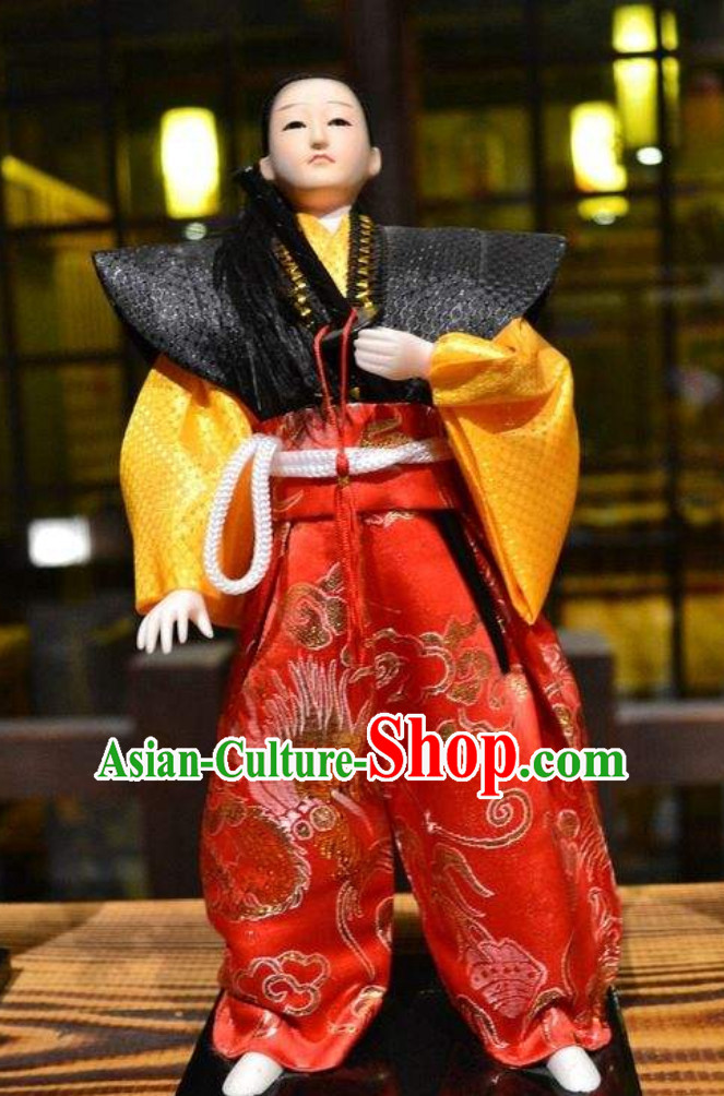 Japanese Classical Broad Shoulders Authentic Samurai Outfit Clothing Complete Set for Men