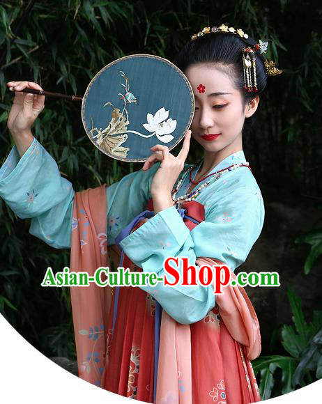 Chinese Ancient Palace Lady Hanfu Han Dynasty Imperial Concubine Queen Embroidered Historical Costumes