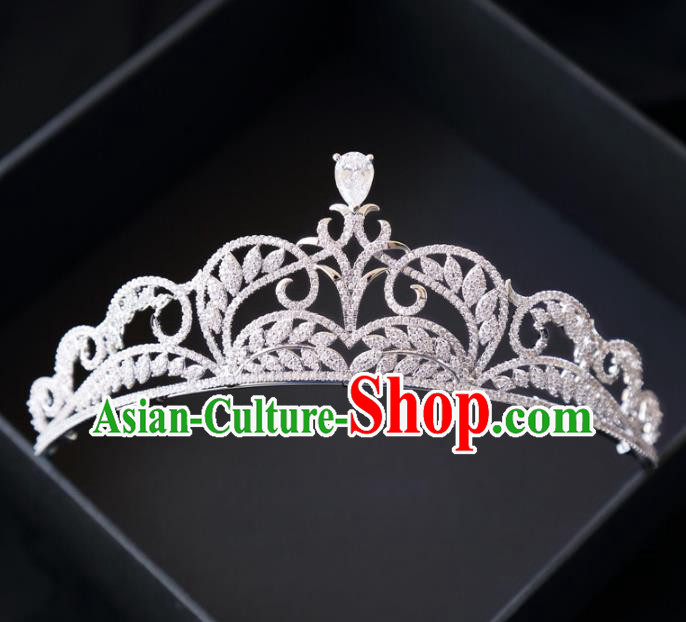 Top Grade Wedding Bride Hair Accessories Princess Crystal Royal Crown for Women
