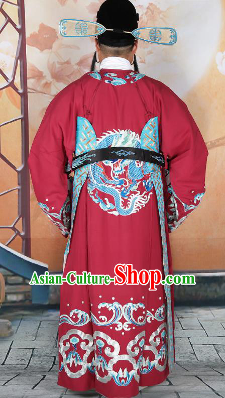 Traditional China Beijing Opera Costume Gifted Scholar Embroidered Robe and Hat Ancient Chinese Peking Opera Embroidery Clothing