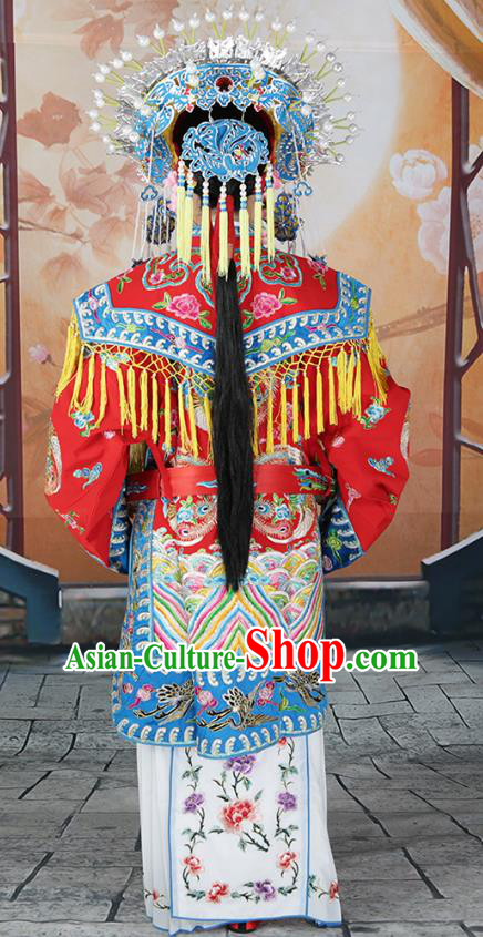 Traditional China Beijing Opera Costume Gifted Scholar Embroidered Robe and Hat Ancient Chinese Peking Opera Embroidery Clothing