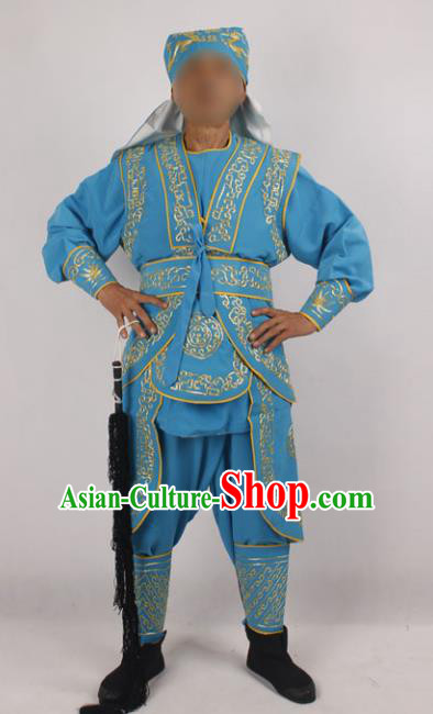Traditional China Beijing Opera Costume Gifted Scholar Embroidered Robe and Hat Ancient Chinese Peking Opera Embroidery Clothing