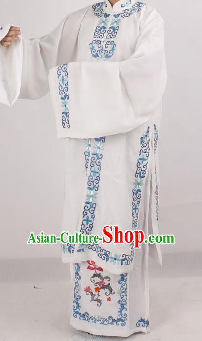 Traditional China Beijing Opera Costume Gifted Scholar Embroidered Robe and Hat Ancient Chinese Peking Opera Embroidery Clothing