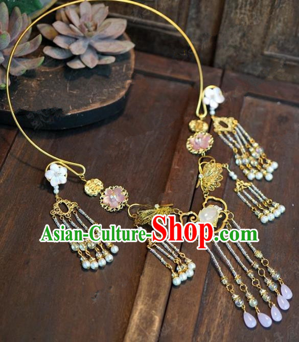 Chinese Handmade Necklace Ancient Bride Hanfu Necklet Jewelry Accessories for Women