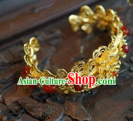 Top Grade Chinese Handmade Jewelry Accessories Ancient Palace Lady Hanfu Agate Bracelet for Women