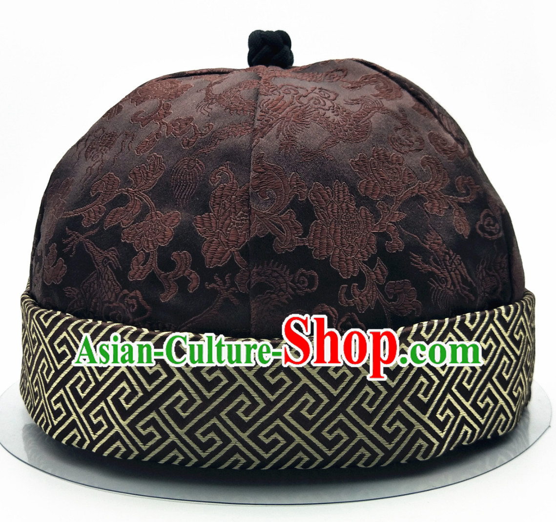 Chinese Ancient Style Handmade Qing Dynasty Official Family Hat Wedding Hat for Men