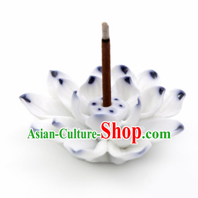 Chinese Traditional Artware Ceramics Lotus Censer