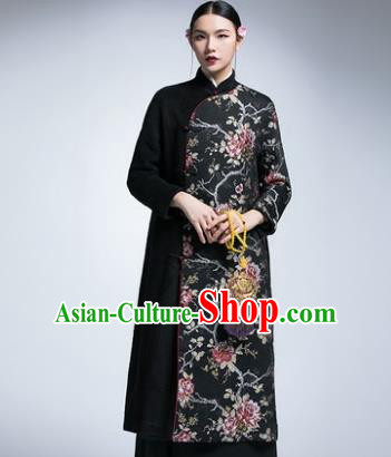 Traditional Ancient Chinese Young Women Cheongsam Dress Republic of China Tangsuit Stand Collar Blouse Dress Tang Suit Clothing