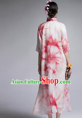 Traditional Ancient Chinese Young Women Cheongsam Dress Republic of China Tangsuit Stand Collar Blouse Dress Tang Suit Clothing