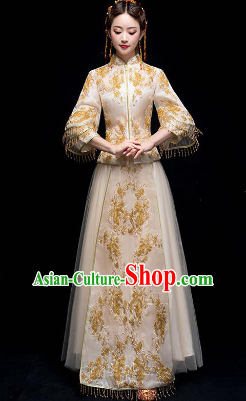 Traditional Chinese Wedding Costumes Traditional Xiuhe Suits Ancient Chinese bridal Full Dress
