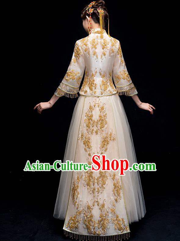 Traditional Chinese Wedding Costumes Traditional Xiuhe Suits Ancient Chinese bridal Full Dress