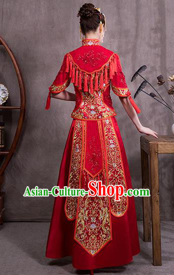 Traditional Chinese Wedding Costumes Traditional Xiuhe Suits Ancient Chinese bridal Full Dress