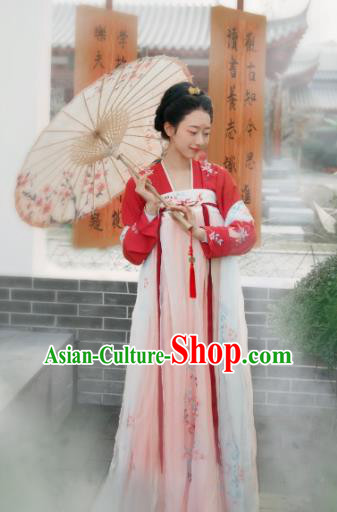 Chinese Ancient Imperial Concubine Dress Tang Dynasty Princess Embroidered Hanfu Clothing for Women