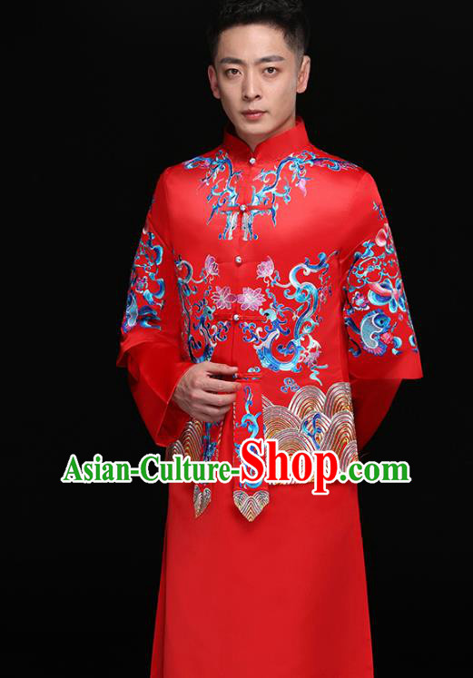 Traditional Chinese Wedding Costumes Traditional Xiuhe Suits Ancient Chinese bridal Full Dress