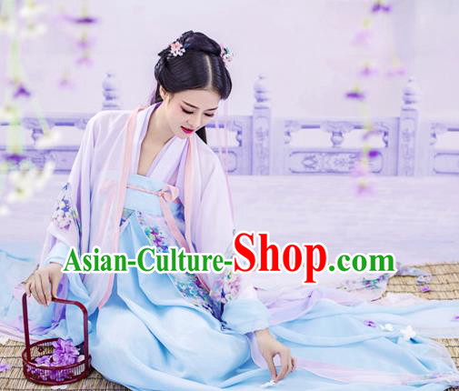 Chinese Ancient Palace Lady Hanfu Han Dynasty Imperial Concubine Queen Embroidered Historical Costumes