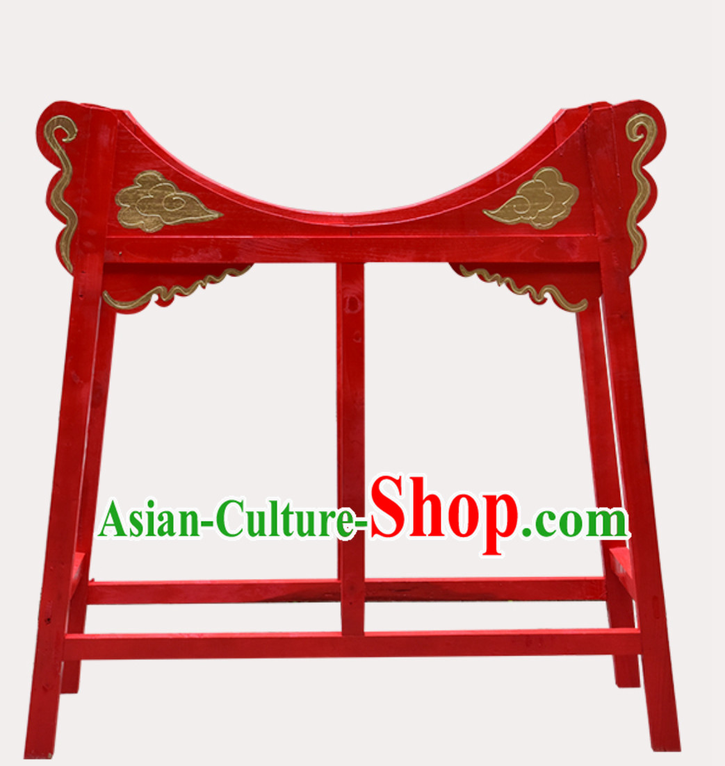Traditional Handmade Chinese Classical Wooden Drum Cart Drum Stand Drum Accessories