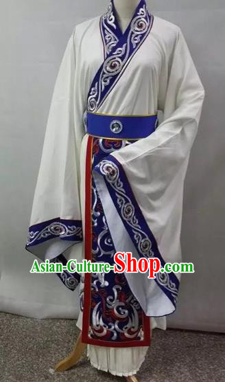 Traditional China Beijing Opera Costume Gifted Scholar Embroidered Robe and Hat Ancient Chinese Peking Opera Embroidery Clothing