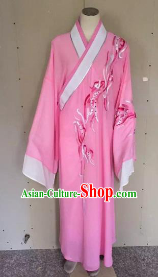 Chinese Traditional Beijing Opera Scholar Rosy Robe Peking Opera Niche Clothing for Adults