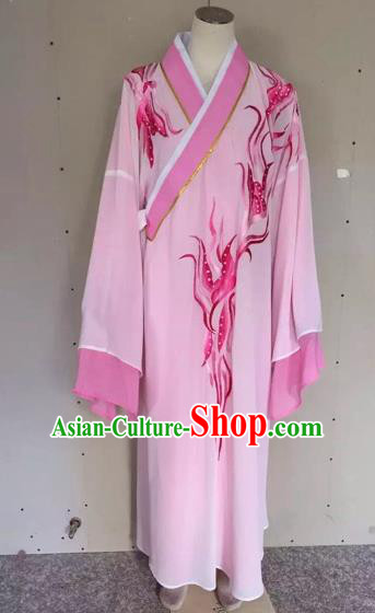 Chinese Traditional Beijing Opera Scholar Pink Robe Peking Opera Niche Clothing for Adults