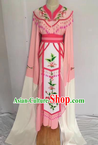 Traditional Chinese Peking Opera Princess Fairy Pink Dress Beijing Opera Diva Costume for Adults