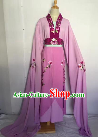 Chinese Peking Opera Fairy Purple Dress Traditional Beijing Opera Diva Costume for Adults