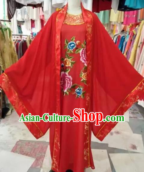 Chinese Beijing Opera Scholar Red Clothing Traditional Peking Opera Niche Costume for Adults