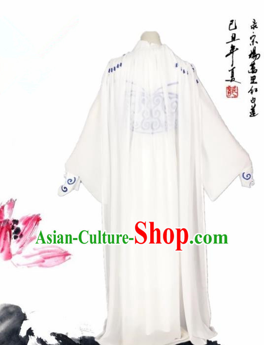 Traditional China Beijing Opera Costume Gifted Scholar Embroidered Robe and Hat Ancient Chinese Peking Opera Embroidery Clothing