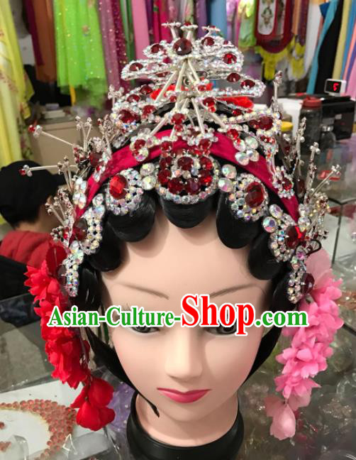 Chinese Traditional Beijing Opera Diva Hair Accessories Peking Opera Headdress Complete Set for Women