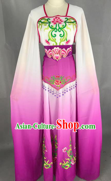 Chinese Ancient Court Maid Purple Dress Traditional Beijing Opera Diva Costume for Adults