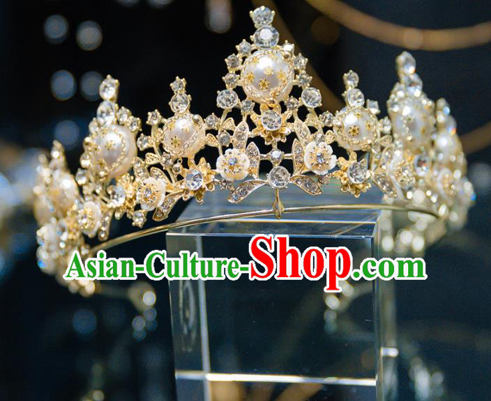 Top Grade Wedding Hair Accessories Baroque Princess Retro Crystal Royal Crown for Women