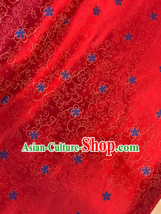 Asian Chinese Traditional Pattern Red Brocade Fabric Silk Fabric Chinese Fabric Material