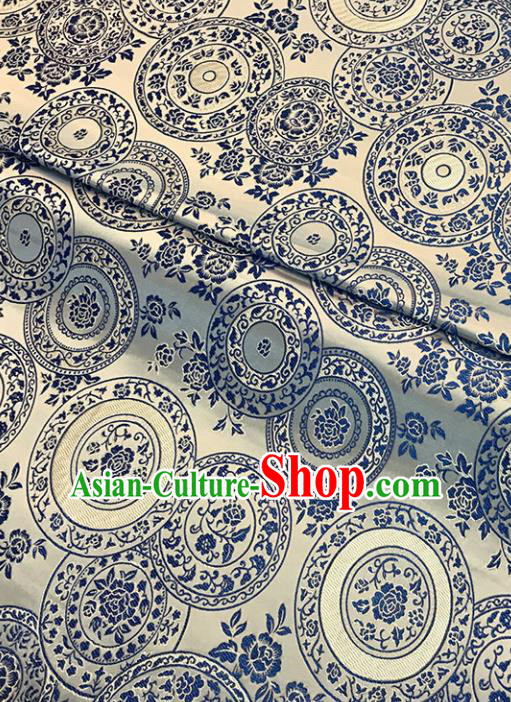 Asian Chinese Traditional Cheongsam Peony Pattern Golden Brocade Fabric Silk Fabric Chinese Fabric Material