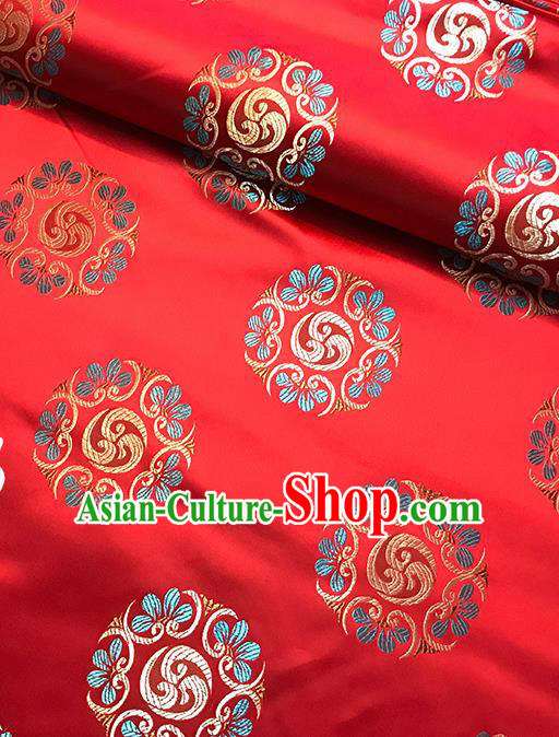Red Brocade Asian Chinese Traditional Pattern Fabric Silk Fabric Chinese Fabric Material