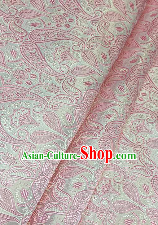 Asian Chinese Brocade Traditional Pink Pattern Fabric Silk Fabric Chinese Fabric Material