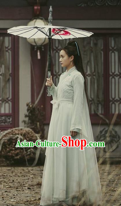 Chinese Ancient Peri Costumes Traditional Princess Swordsman Hanfu Dress