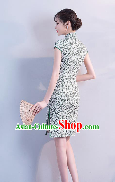 Traditional Ancient Chinese Young Women Cheongsam Dress Republic of China Tangsuit Stand Collar Blouse Dress Tang Suit Clothing