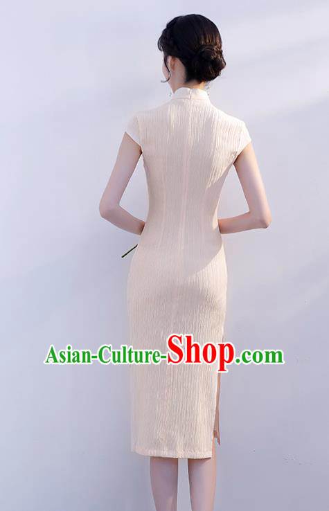 Traditional Ancient Chinese Young Women Cheongsam Dress Republic of China Tangsuit Stand Collar Blouse Dress Tang Suit Clothing