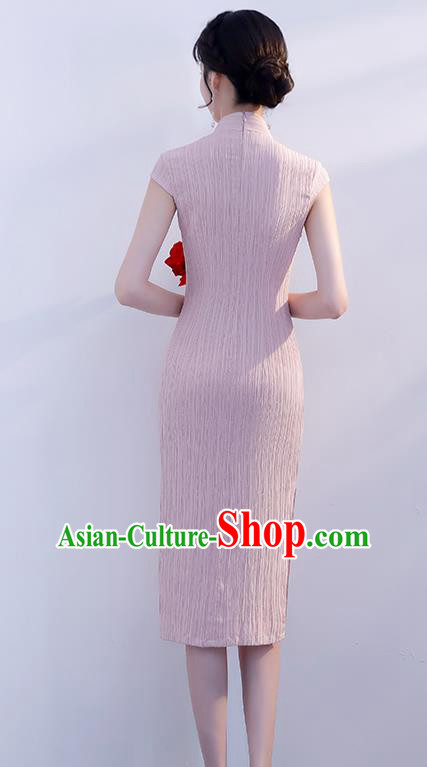 Traditional Ancient Chinese Young Women Cheongsam Dress Republic of China Tangsuit Stand Collar Blouse Dress Tang Suit Clothing